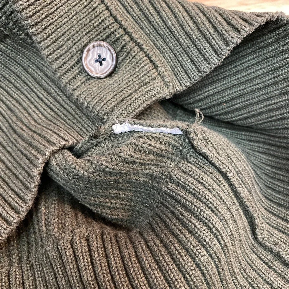 Banana Republic Olive Green Shawl Collar Cardigan Sweater